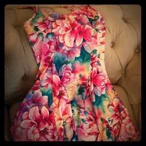 A pink flower dress